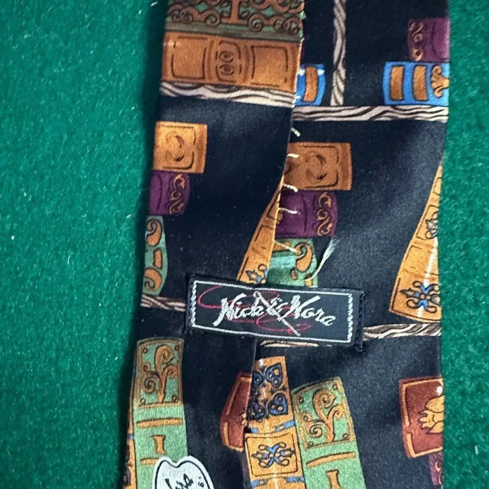 Nick & Nora Originals 100% Silk Tie Book Theme Novelty Reading Literature Gift